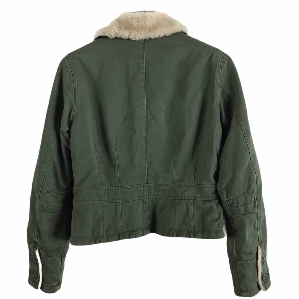 Mossimo Faux Shearling Coat Small Green - Picture 6 of 13